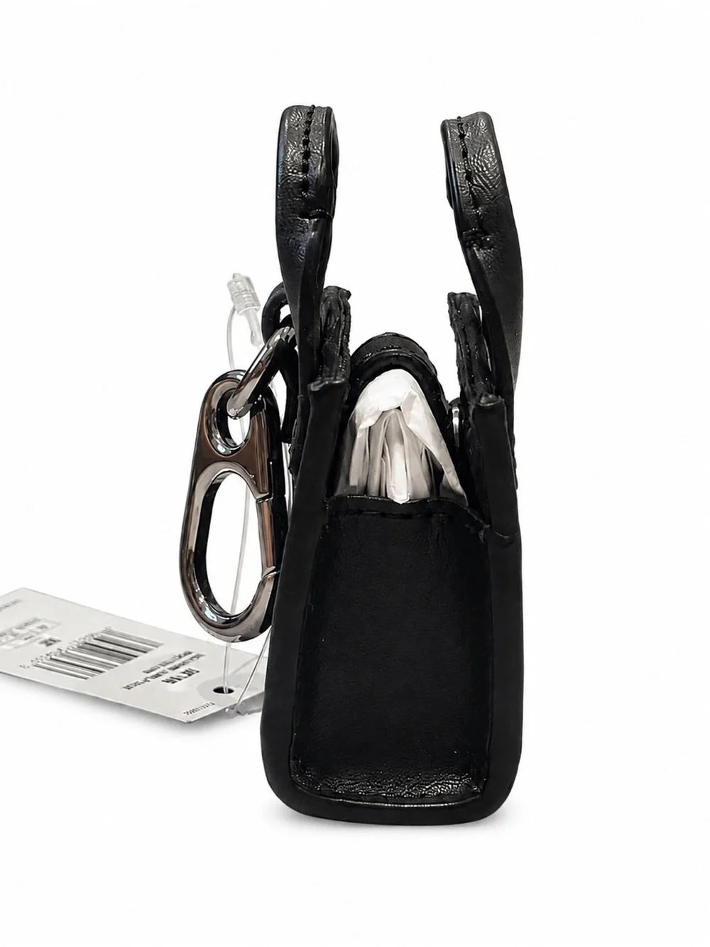 Michael Kors Black/Admiral Blue MK Logo Mini Tote Keychain